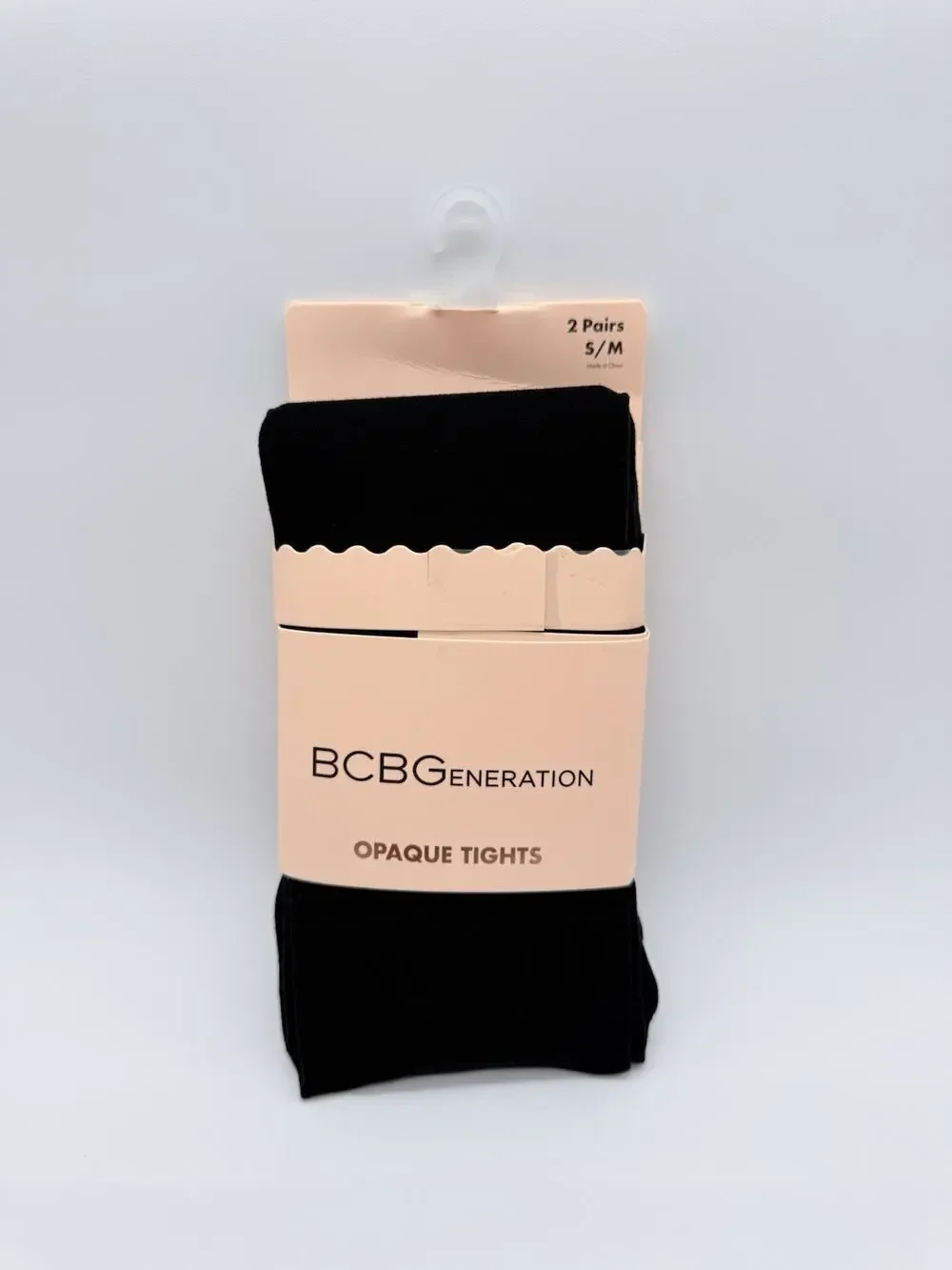 BCBG Generation Opaque Tights 2 Pack Women's Size S/M Black NEW In Pack